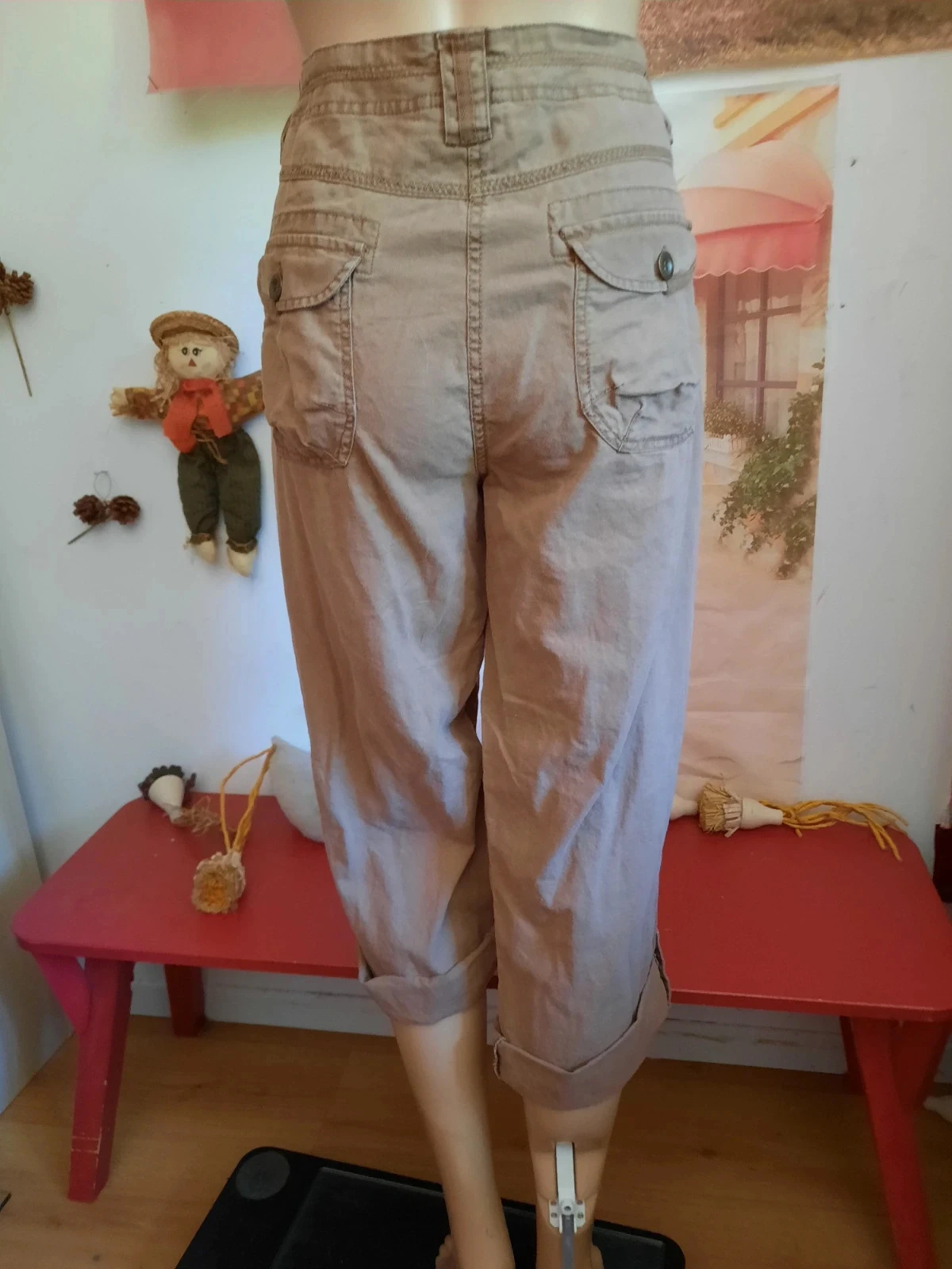 🥀Pantacourt lin et Coton, femme Taille 50. – photo 4